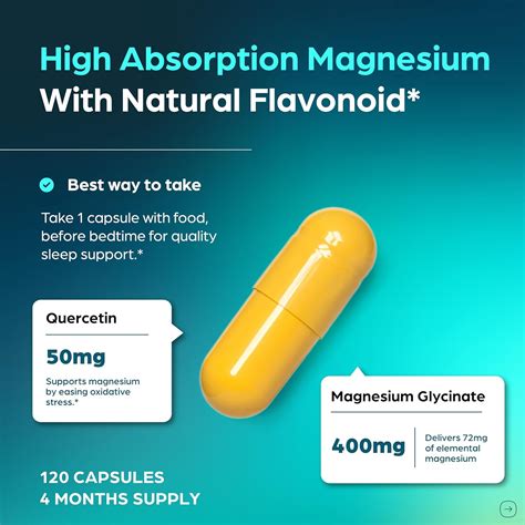Sandhu's Magnesium Glycinate 400mg High Absorption Capsules India | Ubuy