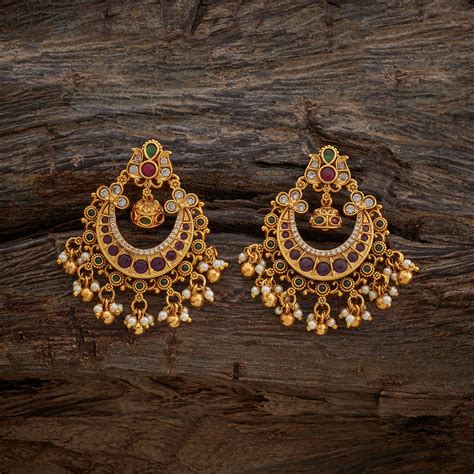 Ethnic Chandbali Earrings Designs | Buy Silver Chandbali Earrings