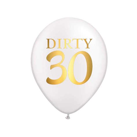 Dirty 30 Balloons for a 30th Birthday Party, 30th Birthday Decorations ...
