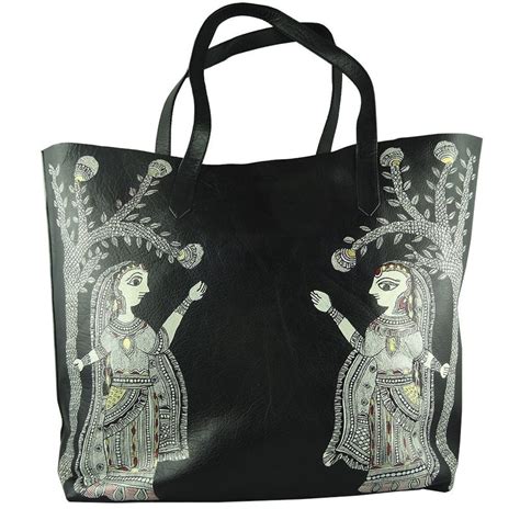 A STROLL THROUGH THE SPOKEN FOREST, LEATHER TOTE BAG