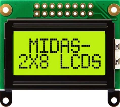MC20805B6W-SPTLY-V2 Midas | Midas MC20805B6W-SPTLY-V2 Alphanumeric LCD ...