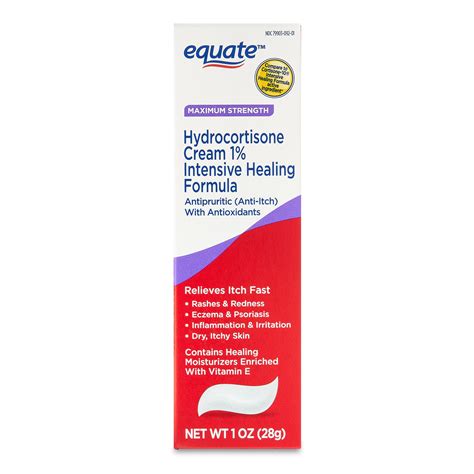 Equate Maximum Strength Anti Itch Hydrocortisone Cream 1% Intensive Healing Formula, 1 oz ...
