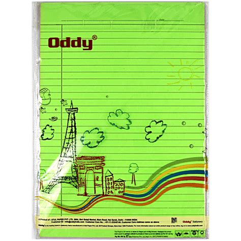 Buy Oddy A4 Pastel Ruled Sheets - Assorted Colours Online at Best Price ...