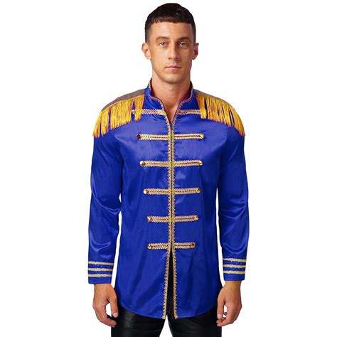 YONGHS Men's Halloween SGT Sergeant Pepper Costume Jacket Marching Band ...