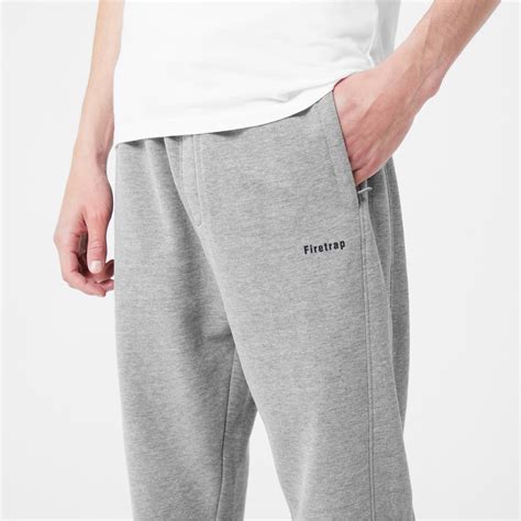 Firetrap | Mens Slim Joggers | Closed Hem Fleece Jogging Bottoms ...