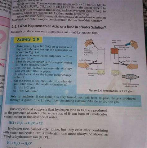with the help of an experiment show that acids does not show acidic ...