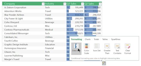 Image result for Quick Analysis Button Excel