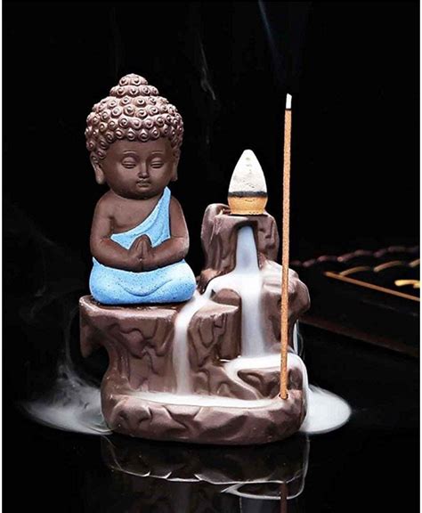 Smoke Fountain Lord Buddha Cone Holder Decorative Showpiece Idol Fount ...