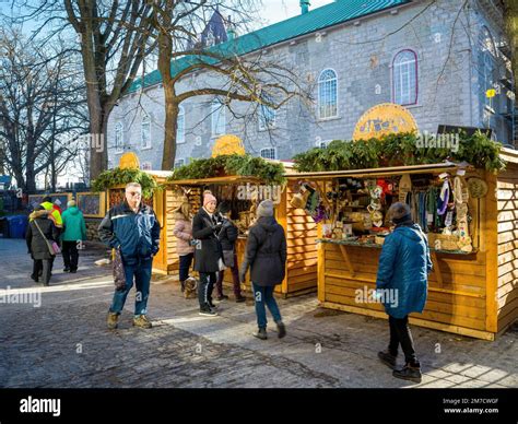German Christmas Market Old Quebec City, Quebec,Canada Stock Photo - Alamy