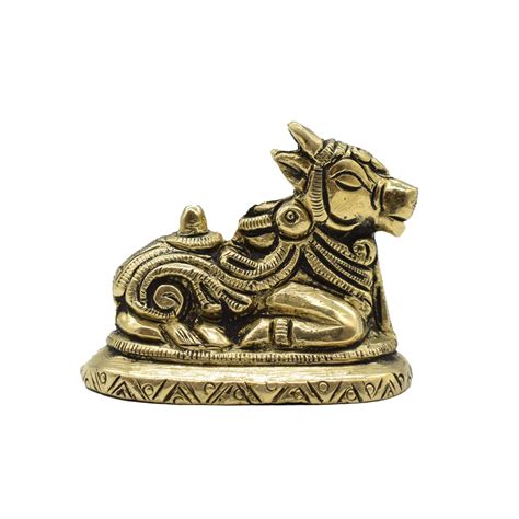 Brass Nandi Showpiece for Pooja Room and Home Decoration – PujaNpujari