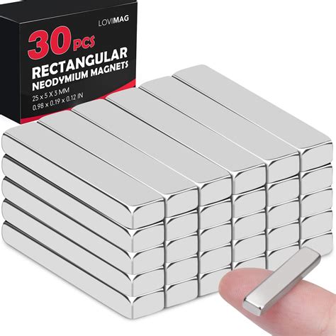 Snapklik.com : Neodymium Magnets Bars, 30 Pcs Strong Rare Earth Magnets Bar, 25x5x3mm ...
