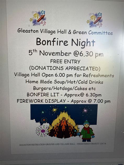 Bonfire Night, Gleaston Village Hall, Barrow-in-furness, 5 November ...