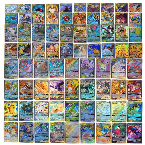 Buy 100 Pcs PTCG Ultra Rare Cards Pack, GX Tag Team Cards Cartoon ...