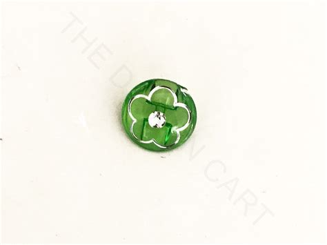 Light Green Flower Acrylic Button