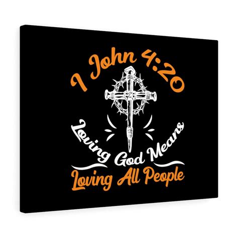 Trinx Long God 1 John 4:20 Christian Wall Art Bible Verse Print Ready ...
