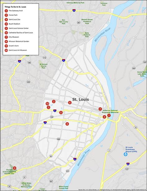 Printable St Louis Road Map