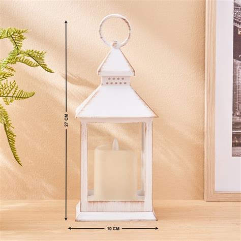 Buy Pegasus Duke Glass Lantern with LED Candle from Home Centre at just ...