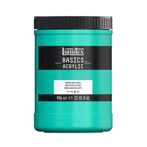 Liquitex Basics Acrylic Paint - Bright Aqua Green, 946ml - Canvazo