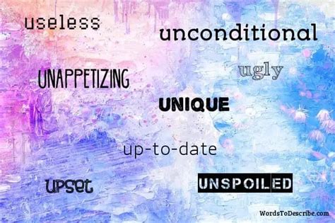 437 Adjectives That Start With U | Words To Describe