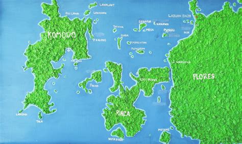 Map of Flores Island, Labuan Bajo, Beautiful Indonesia