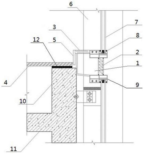 可调节角度单元幕墙于室内侧安装结构的制作方法