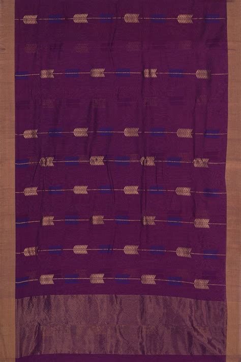 Chanderi Purple Saree – Kalanjali