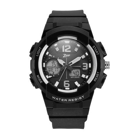 Zoop Kids 44.1 x 44.1 x 19 mm Black Dial Plastic Analog-Digital Watch ...