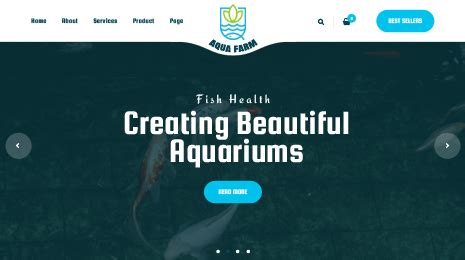 Aquarium WordPress Theme For Aquarium Business And Stores.
