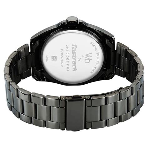 Buy Online Vyb Challenger By Fastrack Quartz Analog Grey Dial Grey ...