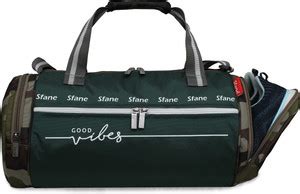 Sfane Good Vibes Series Army & Green Duffel Bag/ Sports Bag/Gym Bag for ...