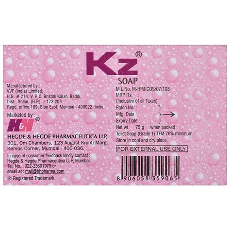 Kz Soap, 75 gm Price, Uses, Side Effects, Composition - Apollo Pharmacy