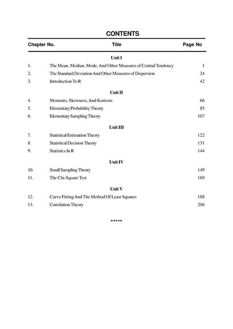 Computer Oriented Statistical Technique - CONTENTS Chapter No. Title ...