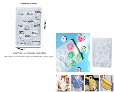 14 IN 1 Button Mould – Bina's Art - Resin Store