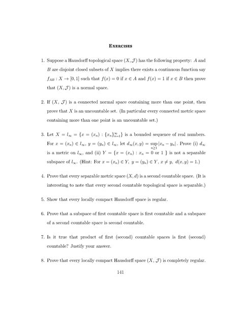 Chap5 exercise - Topology - ① r s s Suppose a Hausdorff topological ...