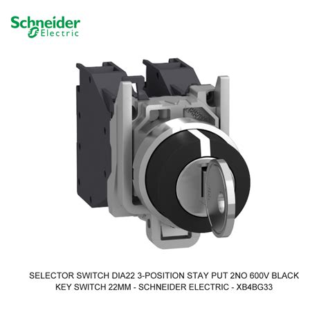 ListrikKita.com | SELECTOR SWITCH DIA22 3-POSITION STAY PUT 2NO 600V BLACK