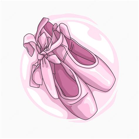 Ballerina Shoes Illustrations at Jeannie Wilson blog