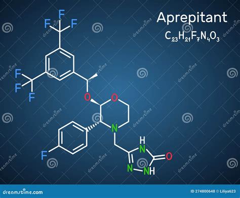 Aprepitant Drug Molecule. It Is Used To Treat Nausea And Vomiting ...