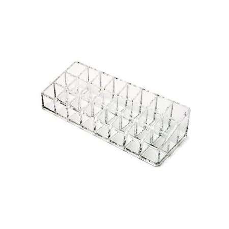 Okayji 24 Compartment Luxurius Clear Acrylic Makeup Organiser Lipstick ...