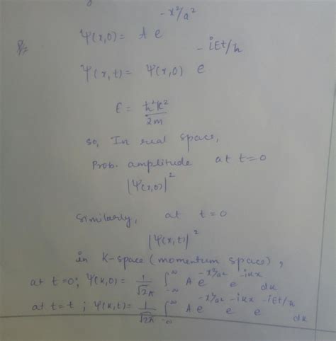 . the solution of the schrodinger equation for a free particle of mass ...