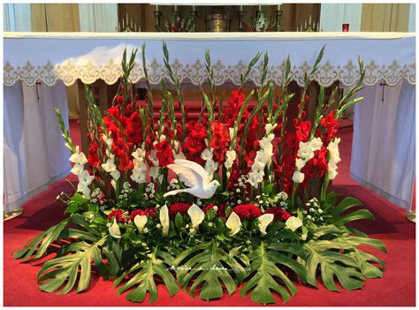 5ft Floral Arrangement for St. Dunstan Catholic Church Confirmation