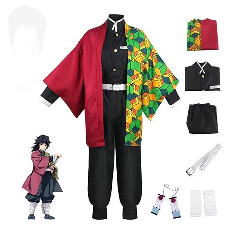 Buy KENMA demon slayer Giyu Tomioka Cosplay Kimono Clothing Uniform ...