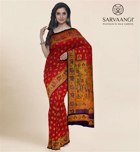 Pure Silk Paithani In Mango Yellow