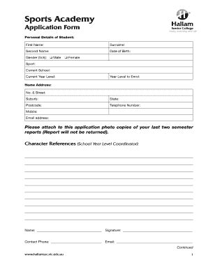 Sports Academy Admission Form - Fill Online, Printable, Fillable, Blank ...