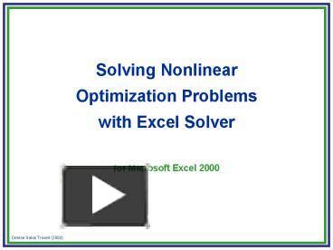 Excel Solver Nonlinear 的图像结果