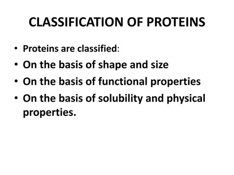 SOLUTION: Classifications of proteins - Studypool