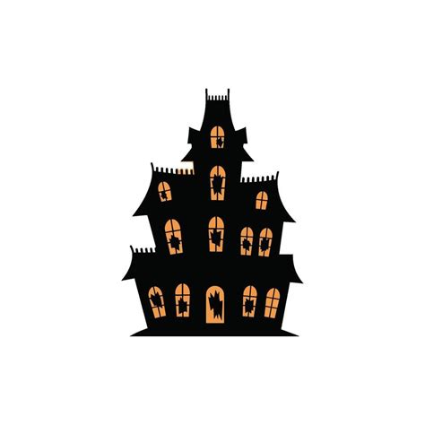 Spooky Night Haunted House Clip Art - A Visual of Fear and Mystery for ...