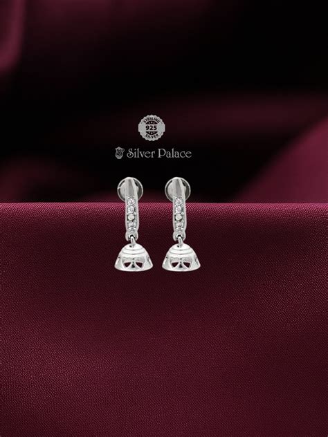 925 Sterling Silver Heart Design Jhumki For Girls Puya Collection ...