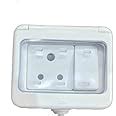 Epic Waterproof 3-Module Plastic Gang Box with 6 Amp Switch & Socket ...