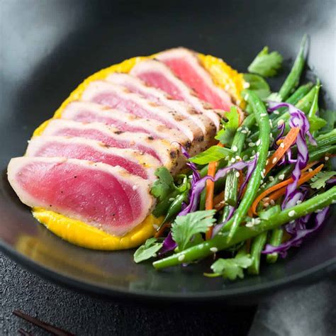 Seared Ahi Tuna with Crispy Sesame Green Beans | Recipe Cart | Recipe Cart