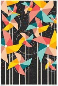 dailyobjects-colourful-pinwheels-small-wall-art-print Paper Print ...